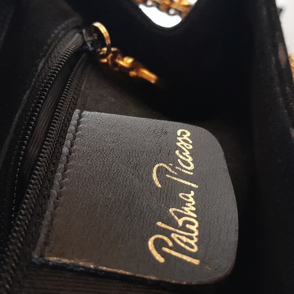 Paloma Picasso  Vintage Suede Chain Cross body Bag! - Picture 4 of 15